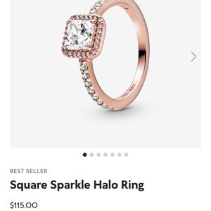 Square halo Pandora Ring